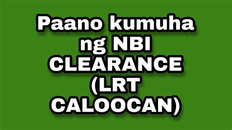 nbi clearance caloocan